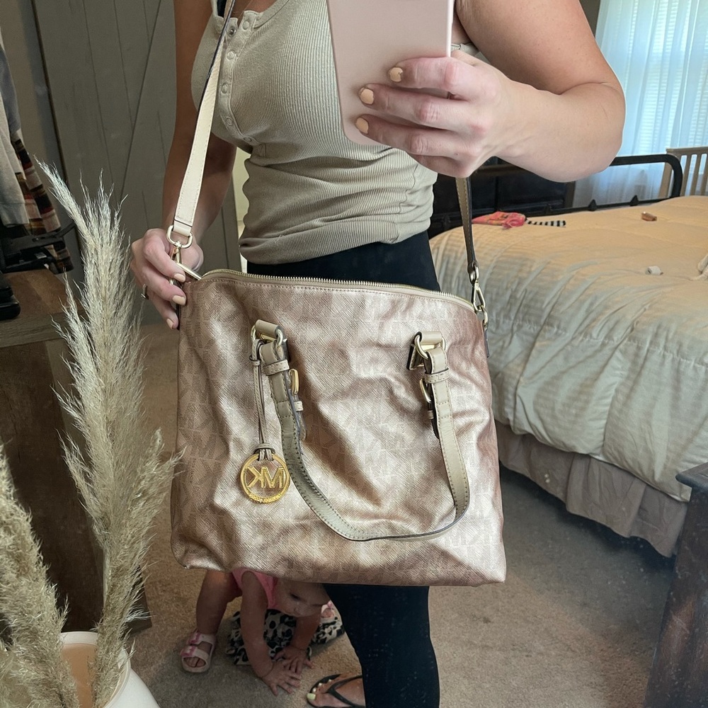 Rose gold MK satchel